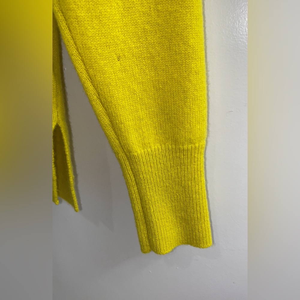 J. Crew 100% Cashmere Yellow Crewneck Sweater XXS - Gently Used, Flaws - Picture 7 of 10